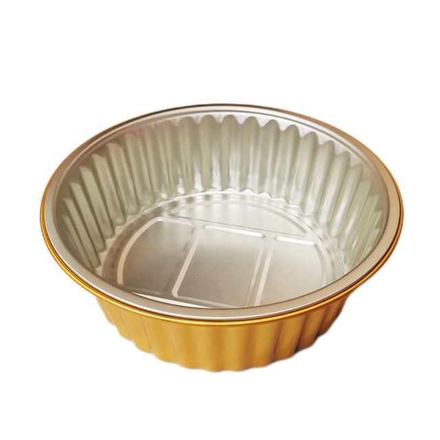 7inches Gold Sealable Takeaway Lunch Pan Sealed Foil Plate