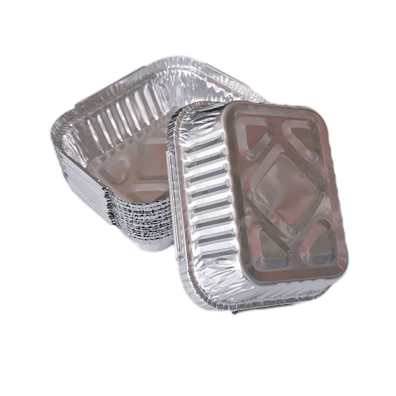 190ml Small Aluminum Foil Pans with Clear Lids Fast Food Box