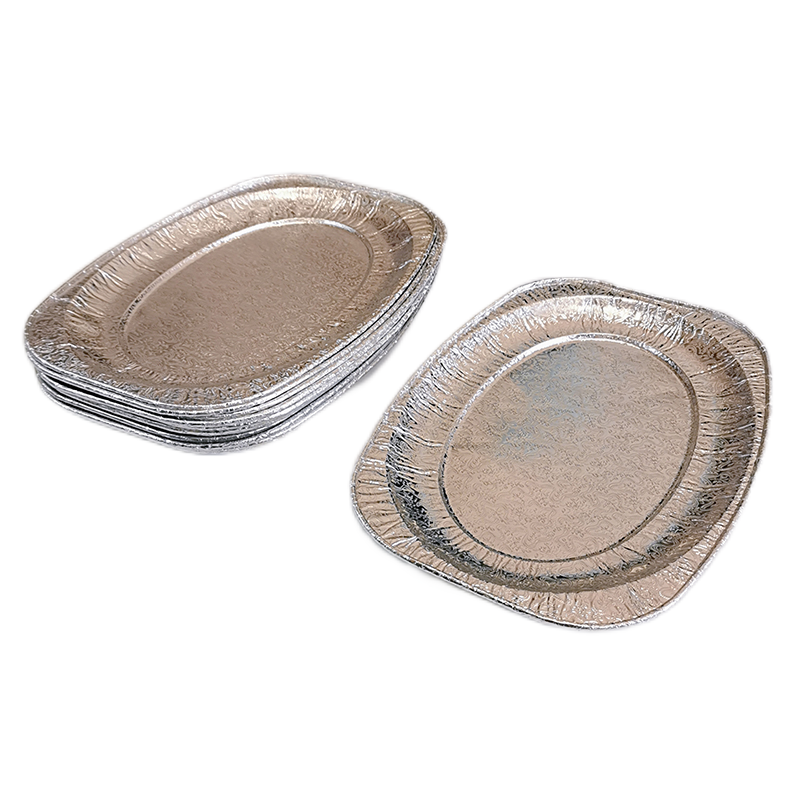Disposable Oval Aluminum Foil Roast Dish Camping Barbecue Tray