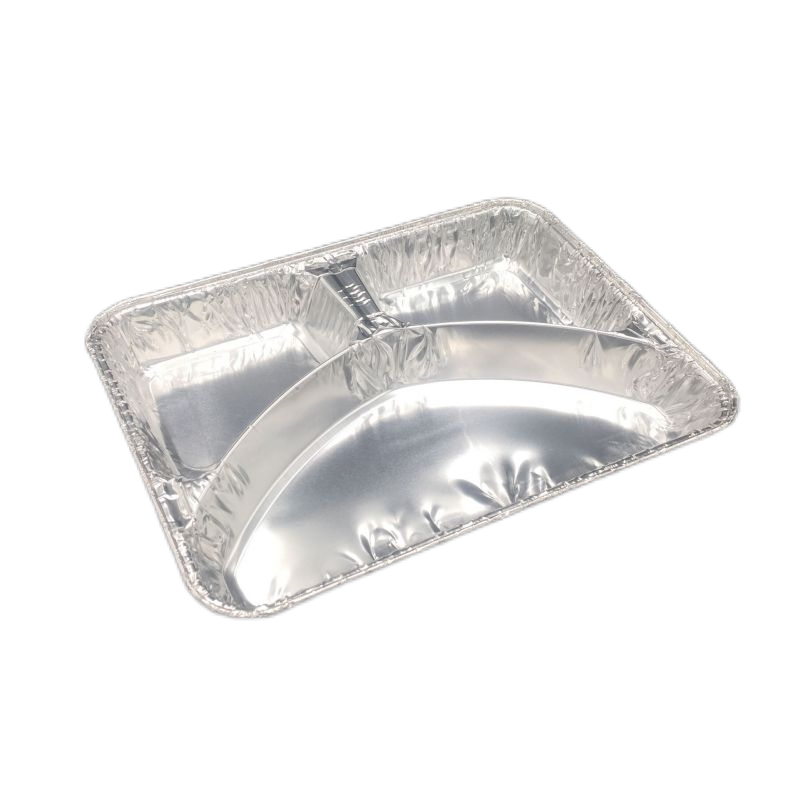 Disposable Multi Grid Aluminum Foil Tray for Lunch Fast Food 