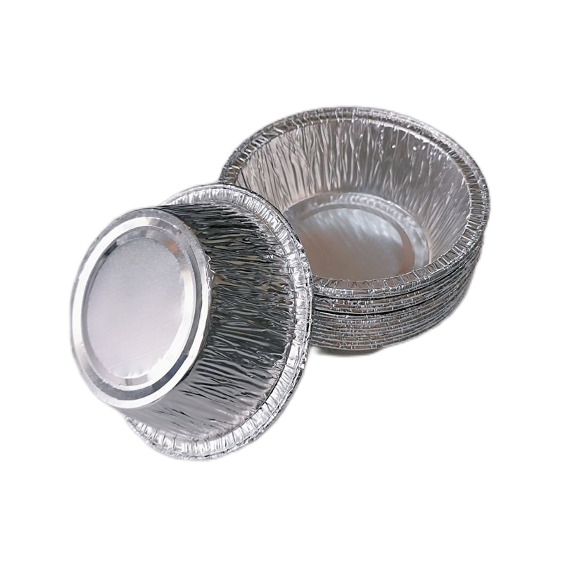 4.3 Inch Small Round Egg Tart Cup Aluminum Foil Container