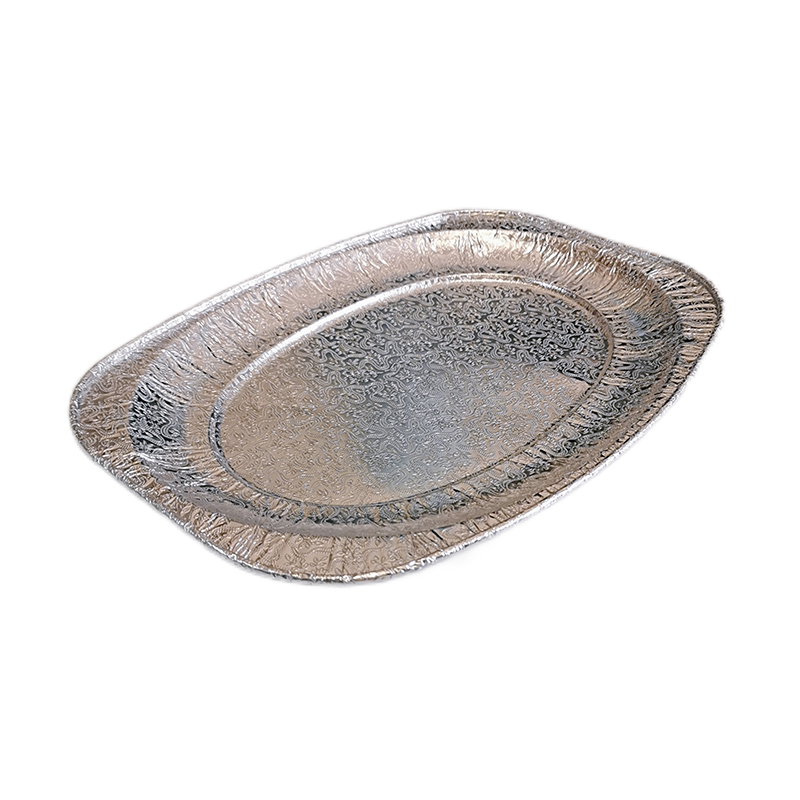 Disposable Oval Aluminum Foil Roast Dish Camping Barbecue Tray