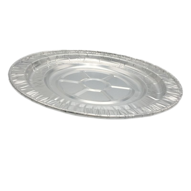 Medium Disposable Food Grade Round Aluminum Foil Barbecue Plate