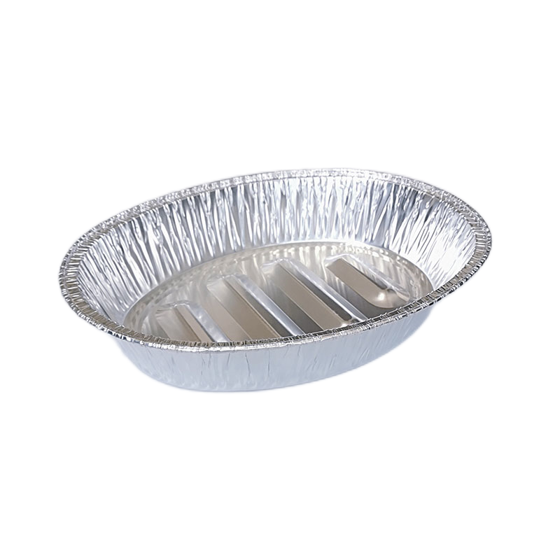 Disposable Oval Aluminum Foil Roasting Pan Turkey BBQ Tray Food