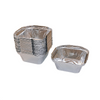 120ml Mini Square Aluminum Foil Cake Trays Pudding Stand