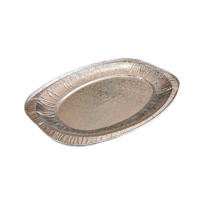 Oval Embossed Aluminium Foil Fish Pan Disposable