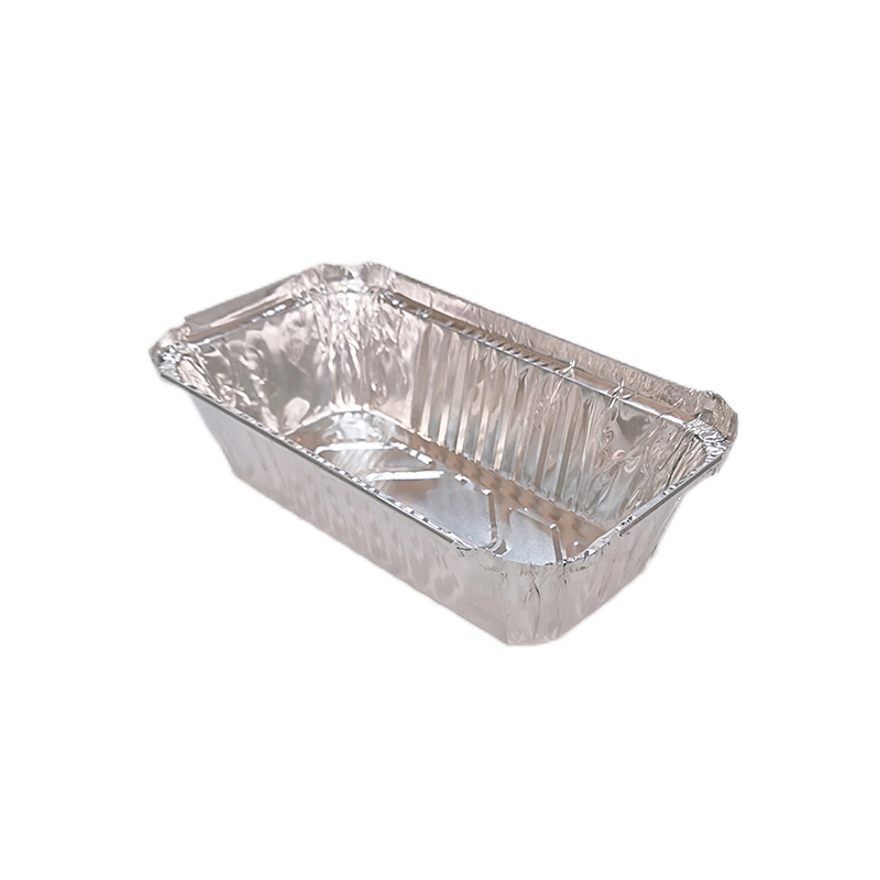 850ML Rectangular Aluminum Foil Tableware with Paper Lid
