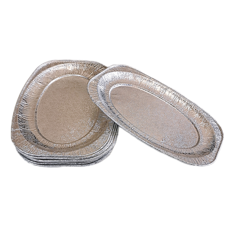 Disposable Oval Aluminum Foil Roast Dish Camping Barbecue Tray