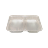 2 Compartment Aluminum Foil Rice And Vegetable Split Plate