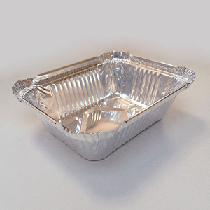 220ml small capacity aluminum foil container square baking box disposable food grade dining utensils with lid Eco-friendly 