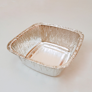 250ml Square Aluminum Tin Foil Tableware Cake Bowl