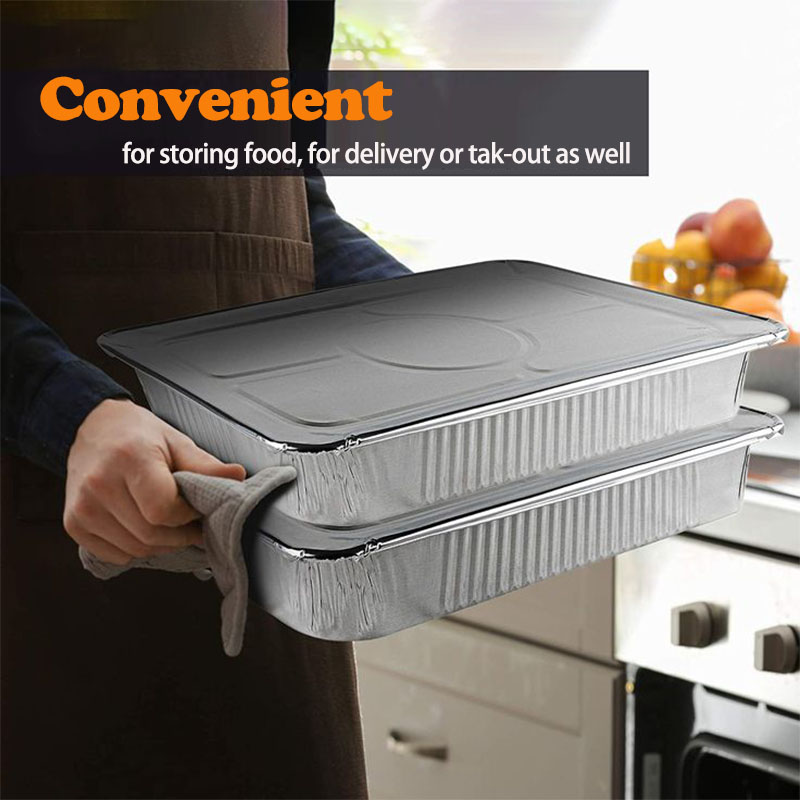 Aluminum foil tray with lid