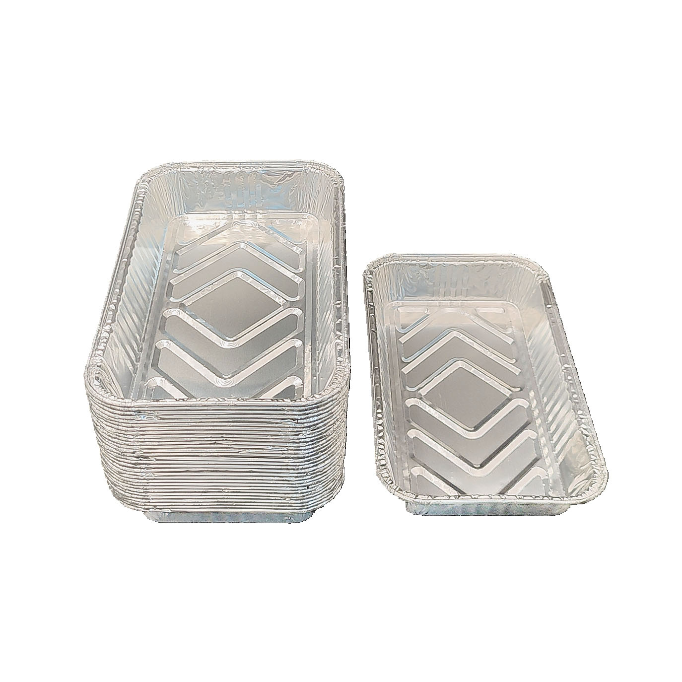 850ml Rectangular Aluminum Foil Pan, Shallow Edges