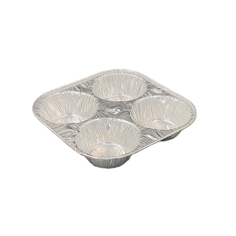 4 Compartments Aluminum Foil Pudding Stand Cake Mold