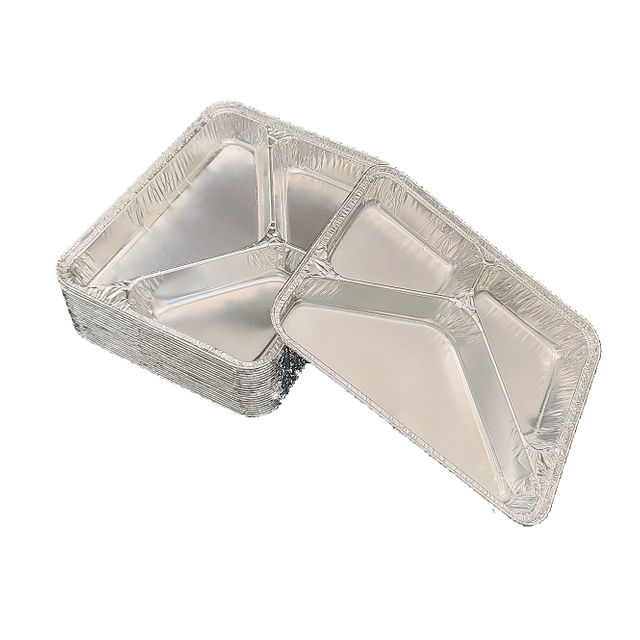 3 Compartment Multi Grid Aluminum Foil Plate