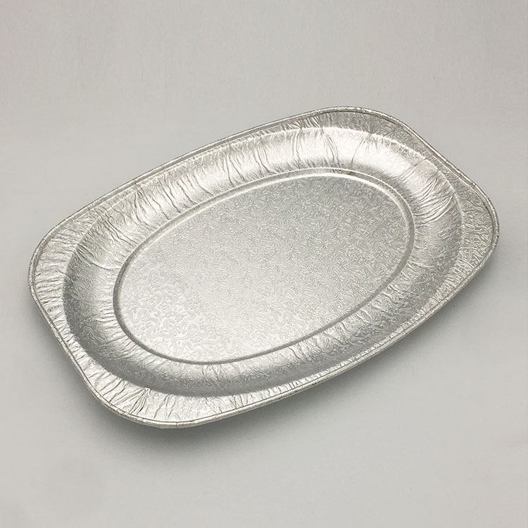 Disposable aluminum foil barbecue plate
