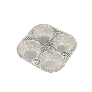 4 Compartments Aluminum Foil Pudding Stand Cake Mold