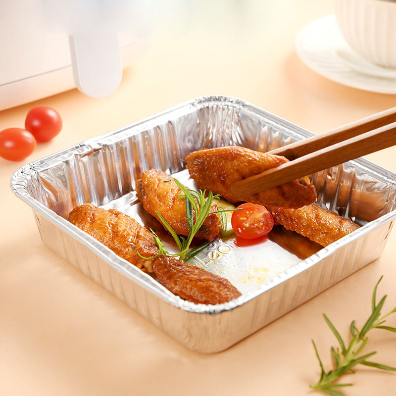 8X8 Square Aluminum Foil Food Grade Pans with Lids