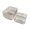 2 Compartment Aluminum Foil Rice And Vegetable Split Plate