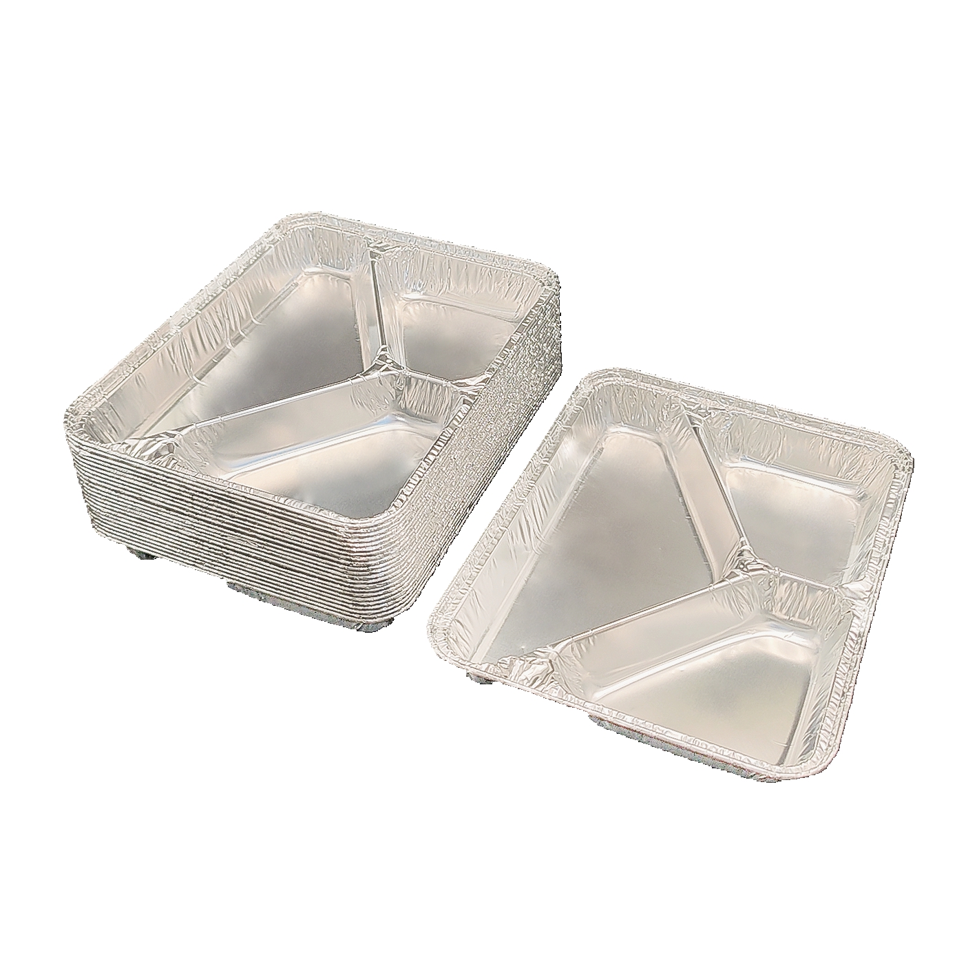 3 Compartment Multi Grid Aluminum Foil Plate