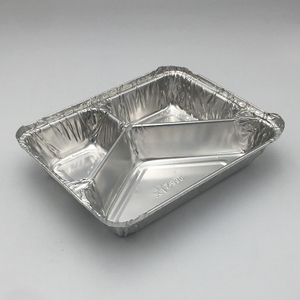 3-Compartment Aluminum Foil Take Out Lunch Package