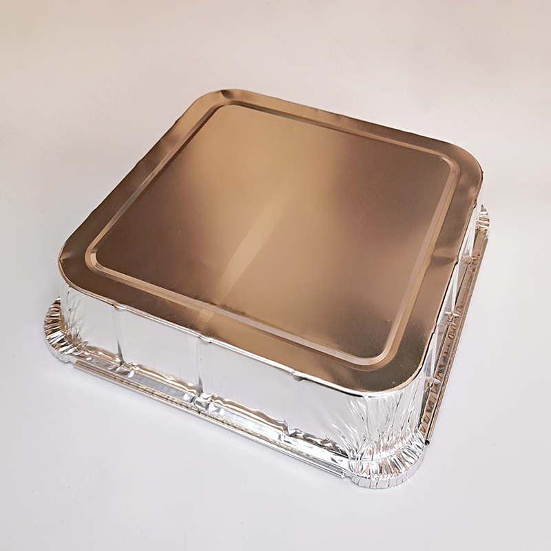 2200ml Food grade aluminum foil square tableware storage containers