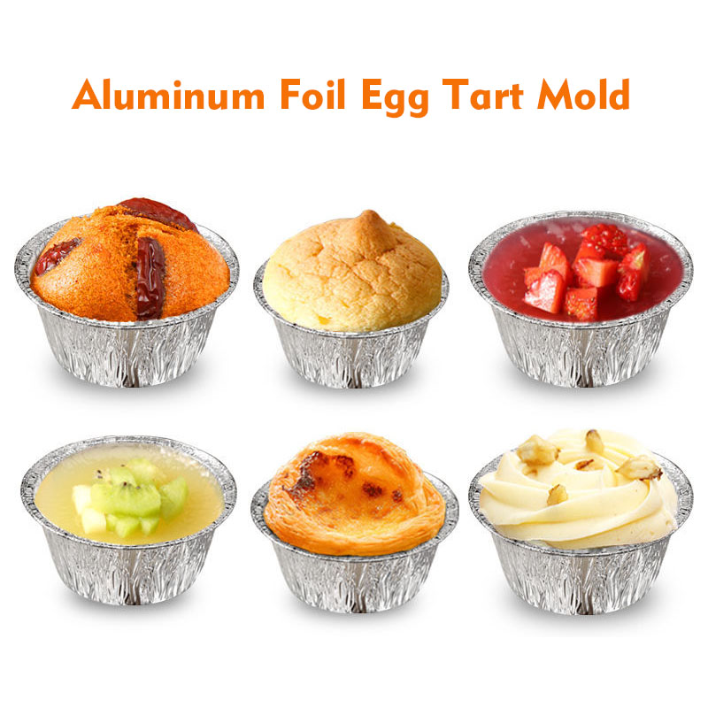 Small Round Egg Tart Cup Aluminum Foil Container
