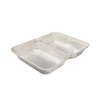 2 Compartment Aluminum Foil Rice And Vegetable Split Plate