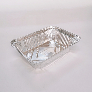 650ml Disposable Aluminum Oblong Tin Foil Pans Food Storage Tray