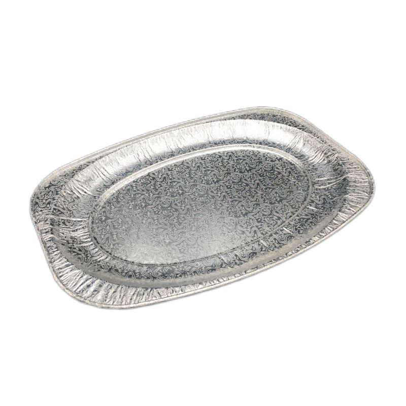 Oval Embossed Aluminium Foil Fish Pan Disposable