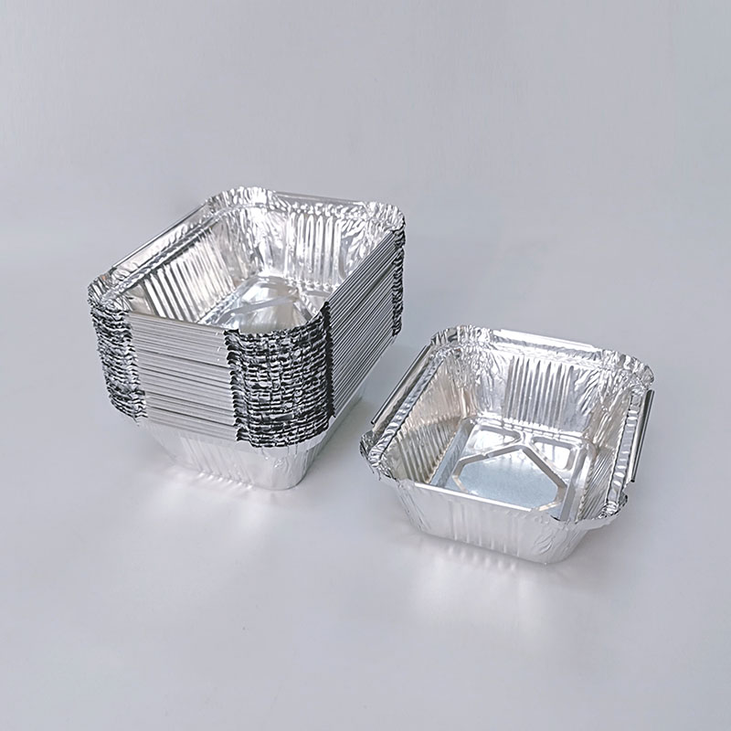 Foil rectangular deep cooking trays