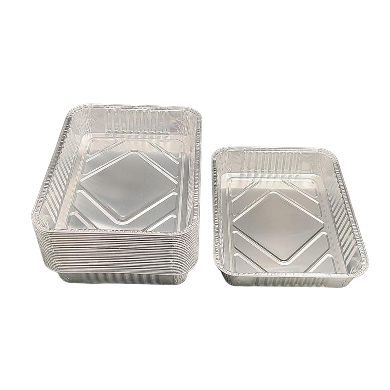 Medium Rectangular Aluminum Foil Barbecue Plate Oven Baking Tray