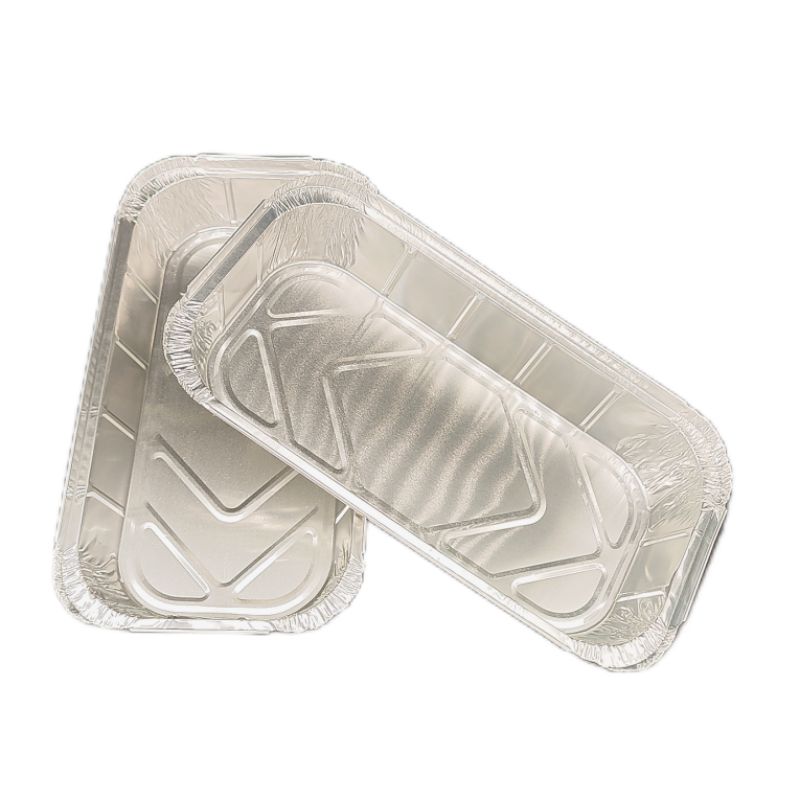 Aluminum Foil Food Grade Container With Lid Medium One-Third