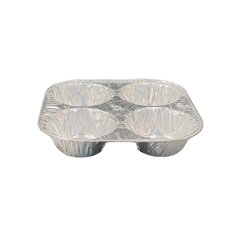 4 Compartments Aluminum Foil Pudding Stand Cake Mold