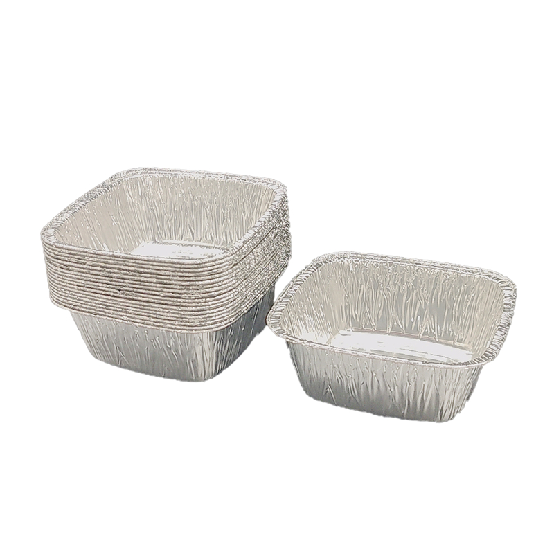 250ml Aluminum Square Cake Bowl - Foil Tableware