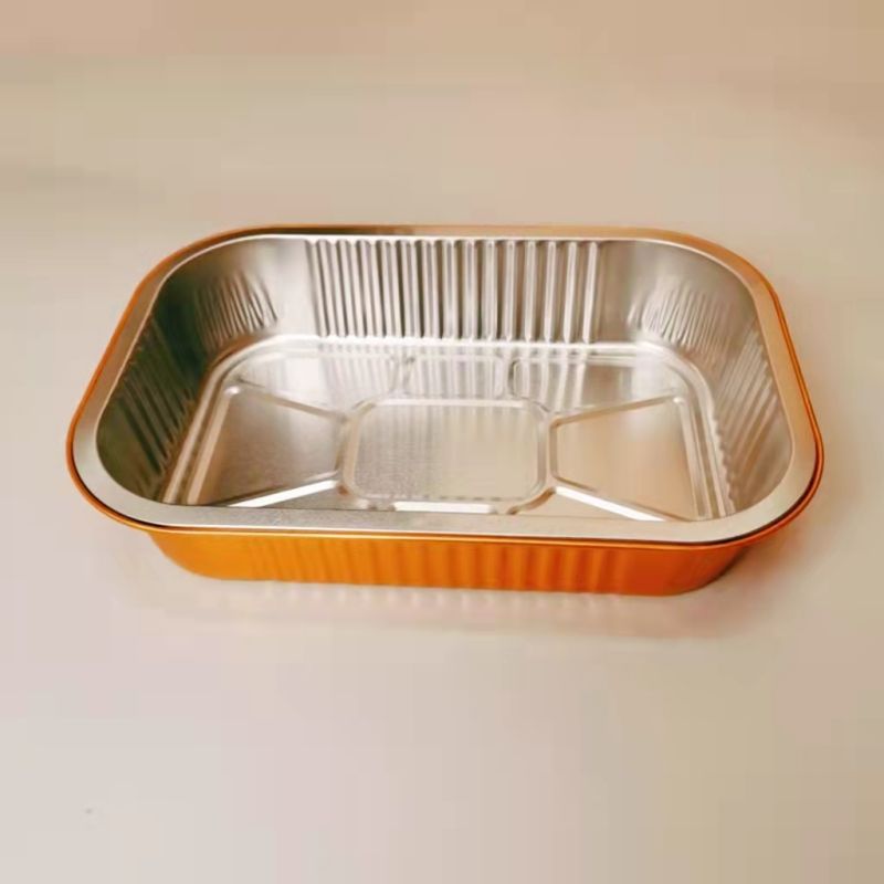1050ml Gold Sealable Foil Cutlery Disposable Takeaway Pan