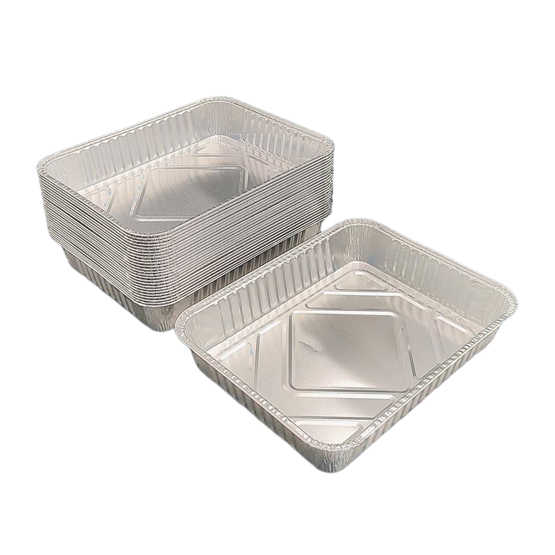 Medium Rectangular Aluminum Foil Barbecue Plate Oven Baking Tray
