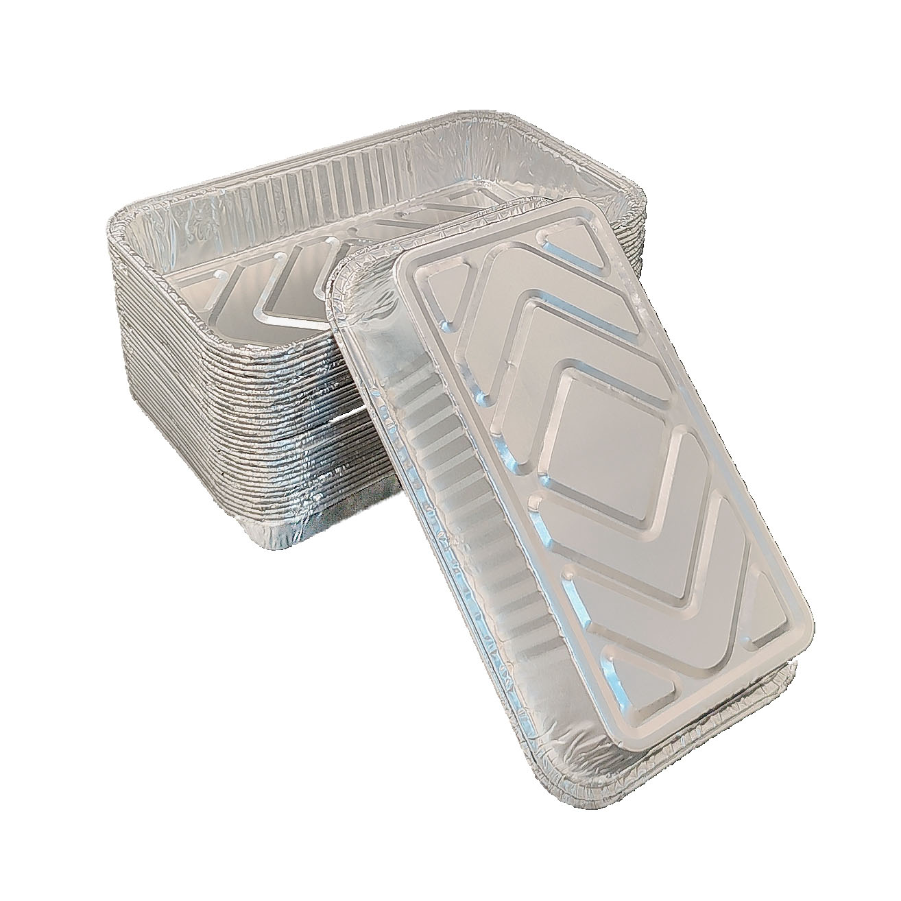 850ml Rectangular Aluminum Foil Pan, Shallow Edges