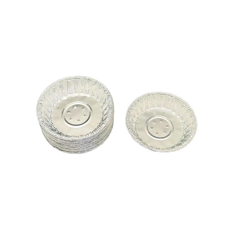 4 Inch Aluminium Foil Seafood Snail Dish with Hole
