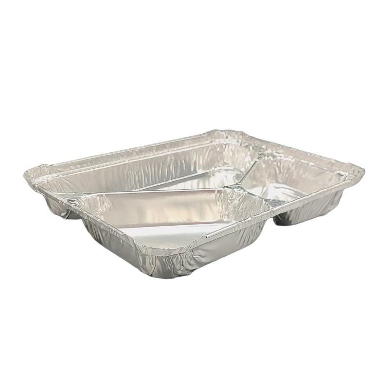 3 Compartment Rectangular Disposable Aluminum Foil Pan