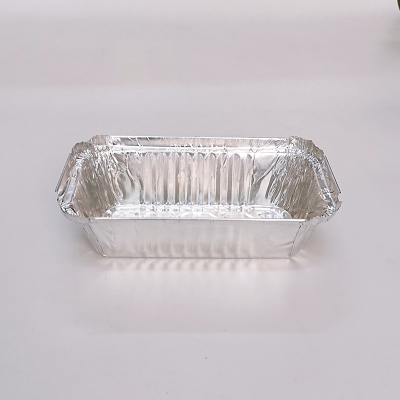 850ML rectangular disposable aluminum foil tableware with paper lid for camping barbecue catering Homemade oven cuisine