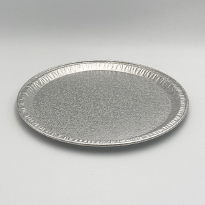 9-inch round embossed plate food grade aluminum foil products manufacturer barbecue baking platter home-made food catering service tray