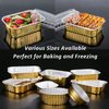1800ml Gold Foil Disposable Baking Pan, Sealed for Freshness