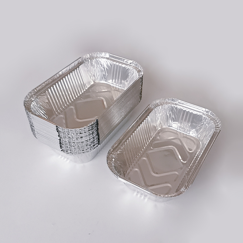 650ml Disposable rectangle Deep Aluminum Foil Tray with CardBoard Lids