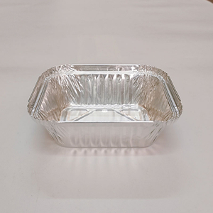 Small rectangle aluminum foil tableware with lid catering hotel homemade serve food platter disposable foil baking tray