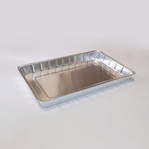 Large rectangular shallow side aluminum foil container baking barbecue plate kitchen tableware hotel restaurant catering service tray