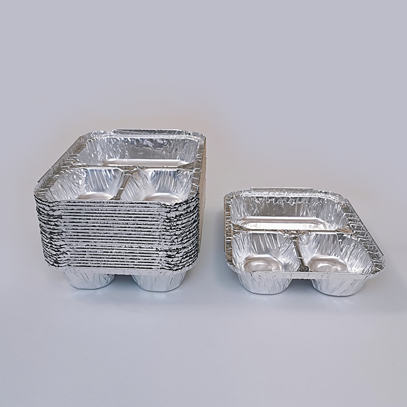 750ml 3 Compartment Take Out Food Foil Containers with Lids