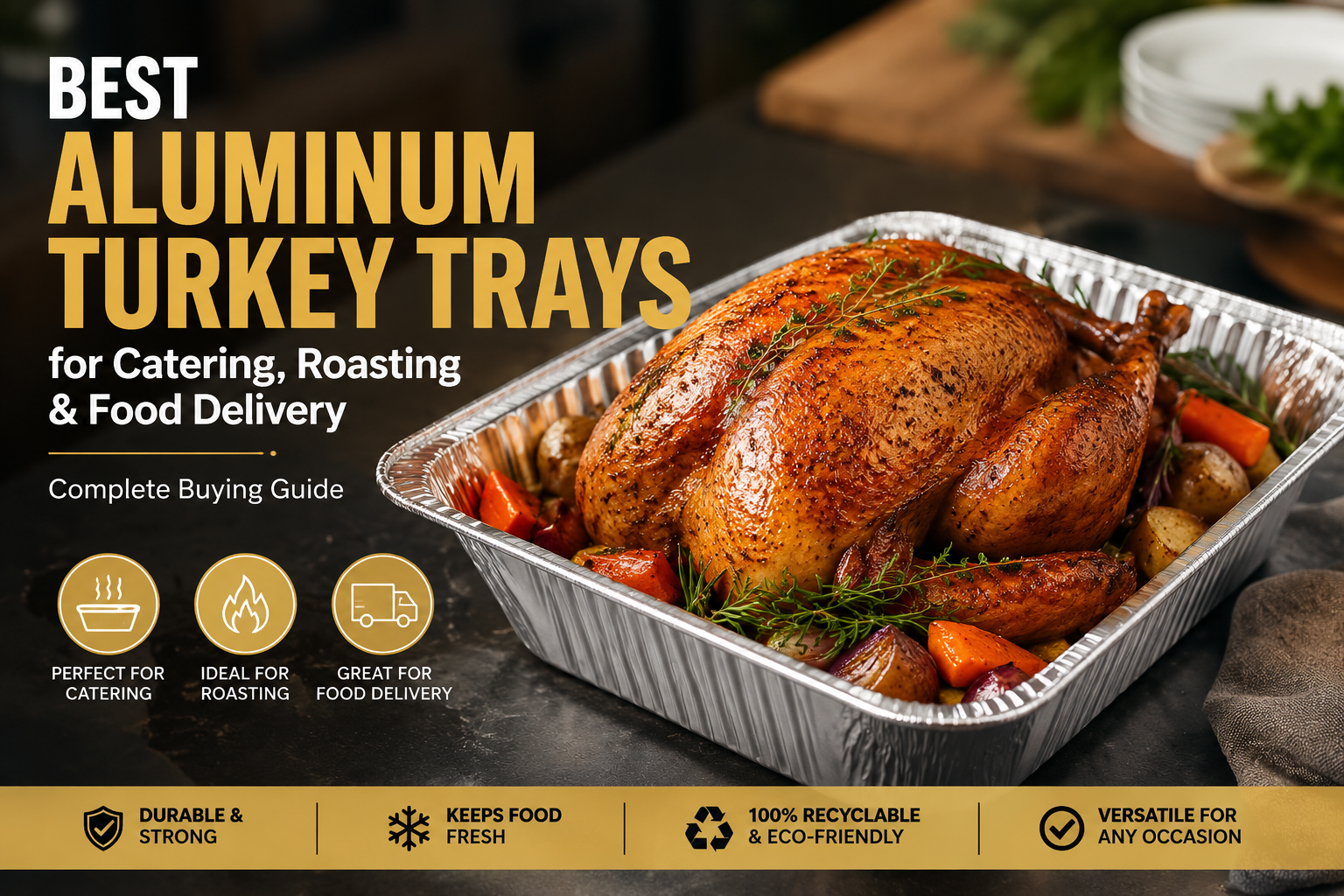 Best Aluminum Turkey Trays for Catering, Roasting & Food Delivery | Complete Buying Guide