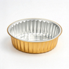 Round Gold Sealable Takeaway Lunch Pan Sealed Foil Plate